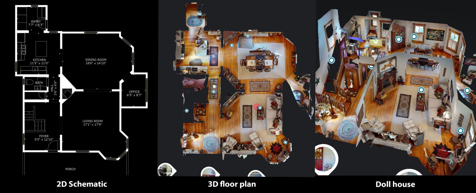 2D Schematic, 3D Floor Plan & Doll House Blueprint
